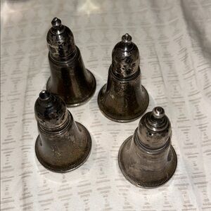 Vintage Silver Salt and Pepper Shakers Set